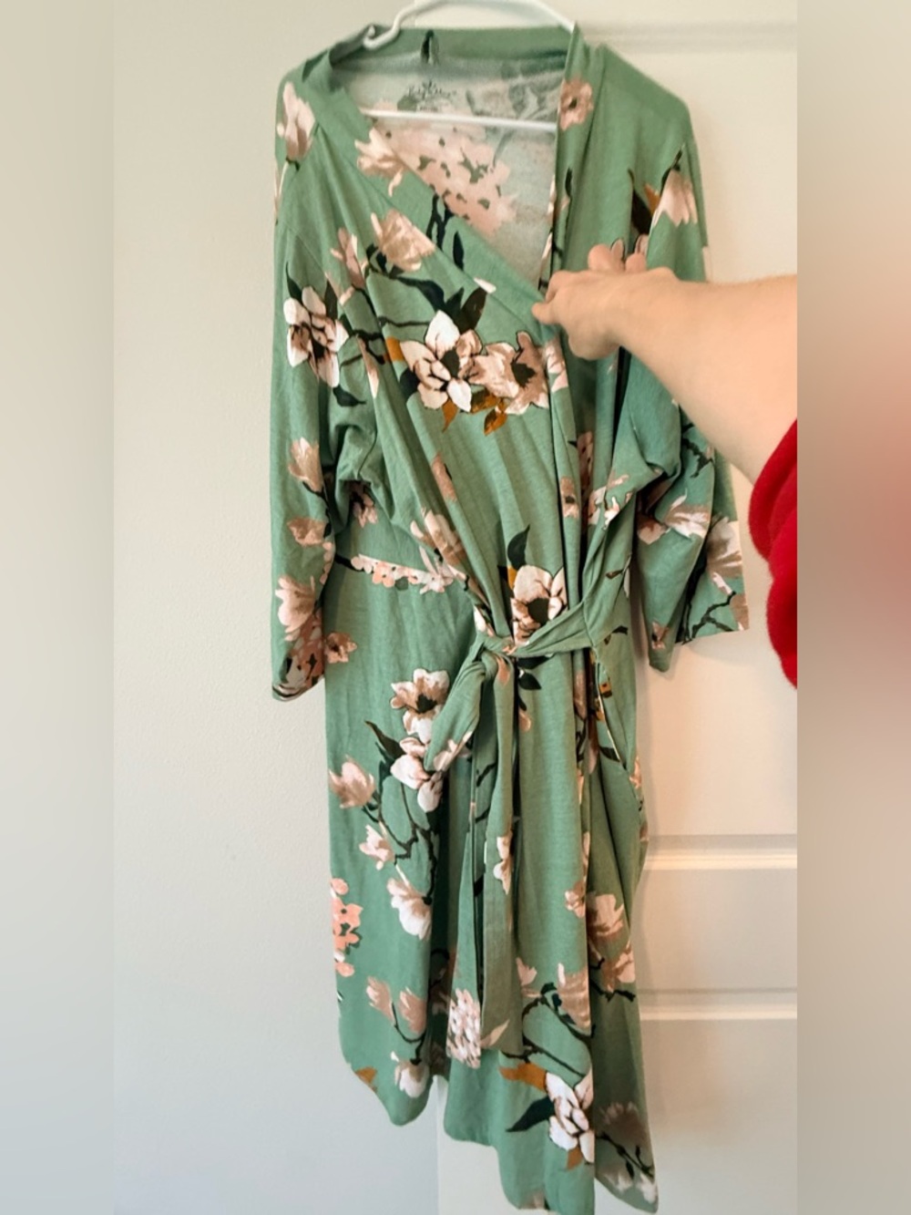 Baby Be Mine Green Floral Robe - Picture 4 of 10